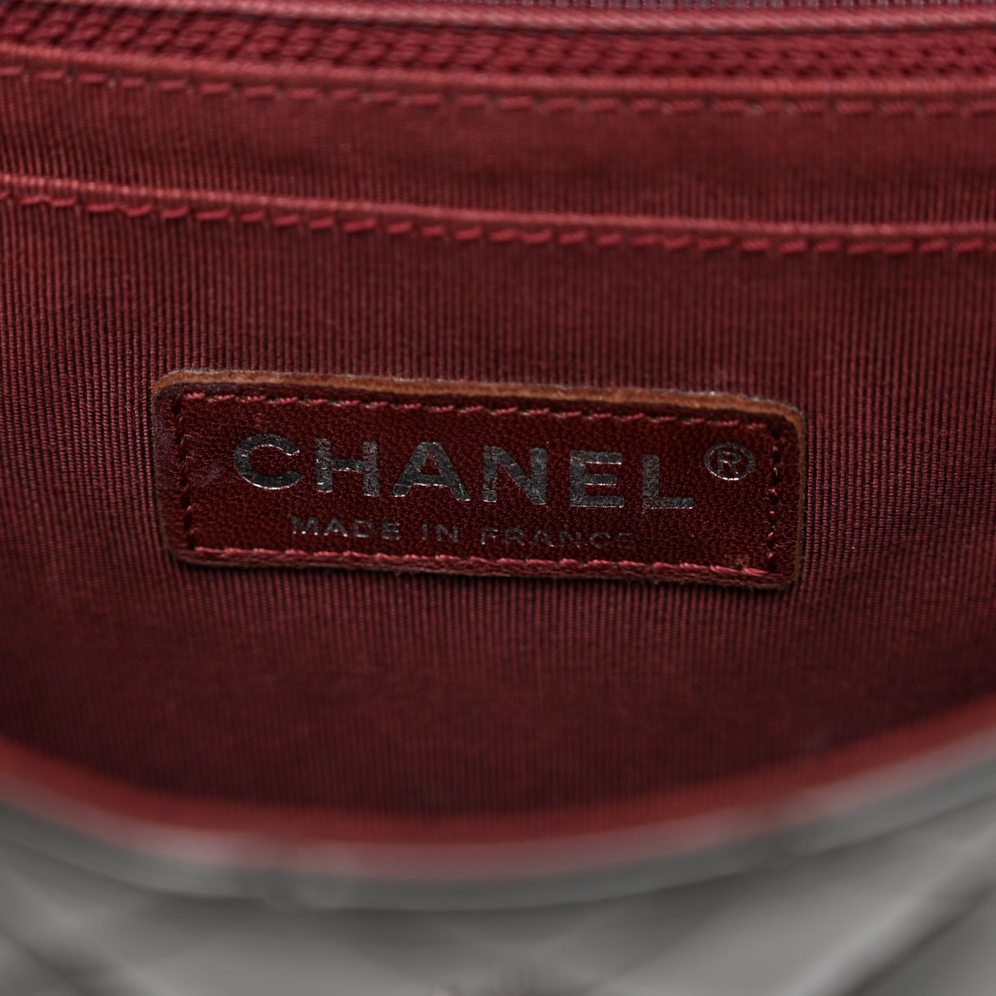 Patent Quilted Secret Label Medium Flap Black