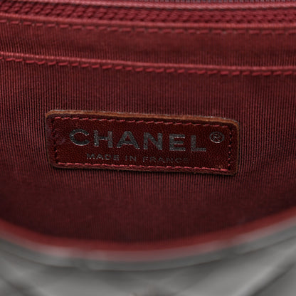 Chanel Patent Quilted Secret Label Medium Flap Black 6 of 11