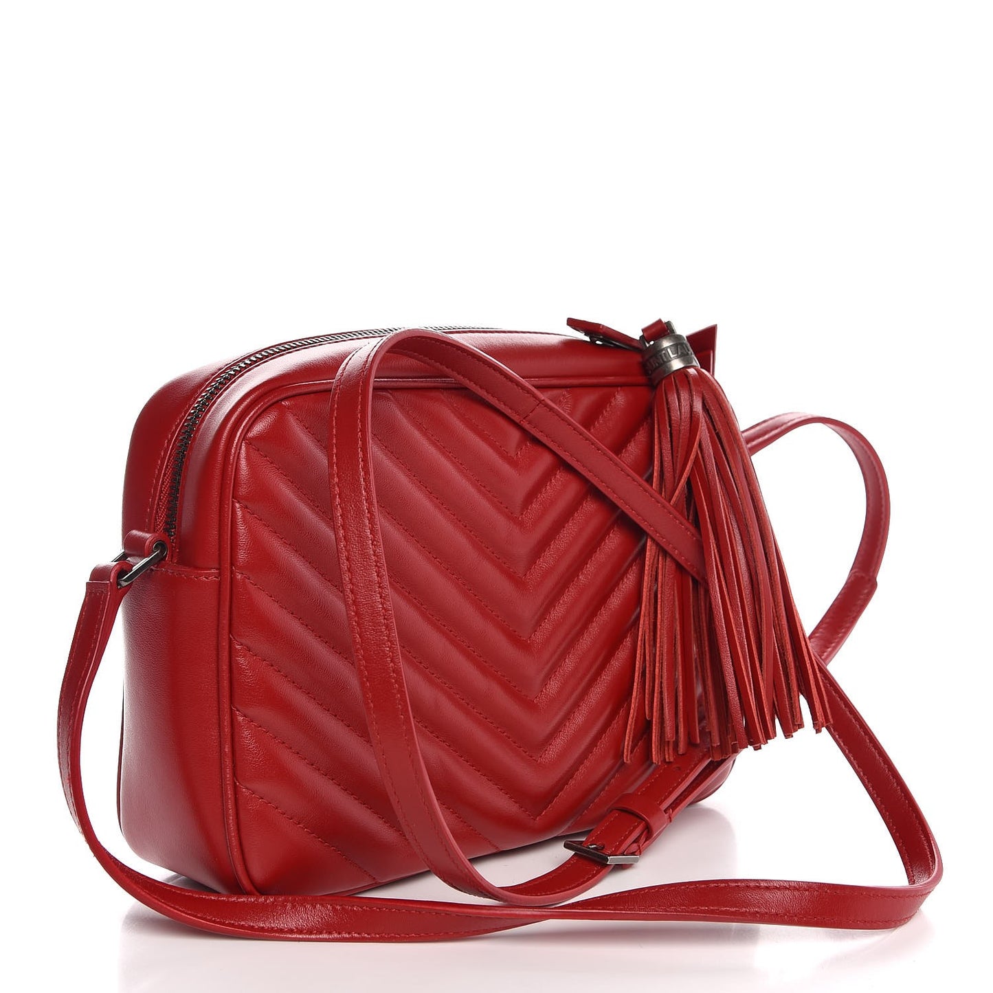 Calfskin Matelasse Monogram Lou Camera Bag Red