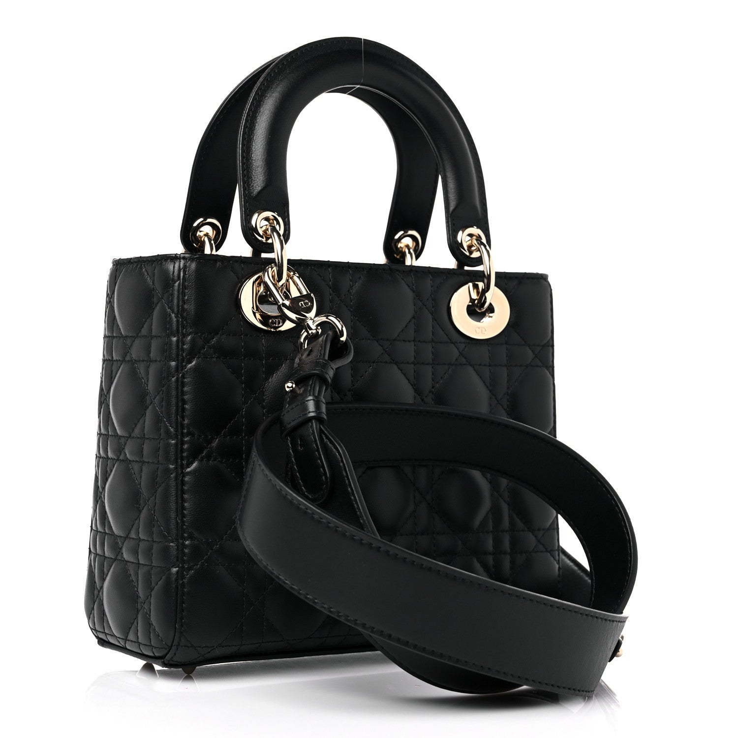 Christian Dior Lambskin Cannage Small My ABCDior Lady Dior Black 3 of 11