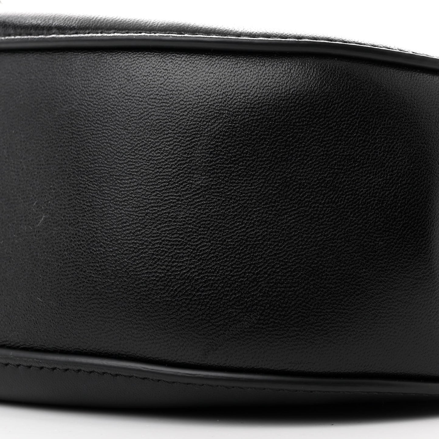 Calfskin Embroidered Drew Shoulder Bag Black