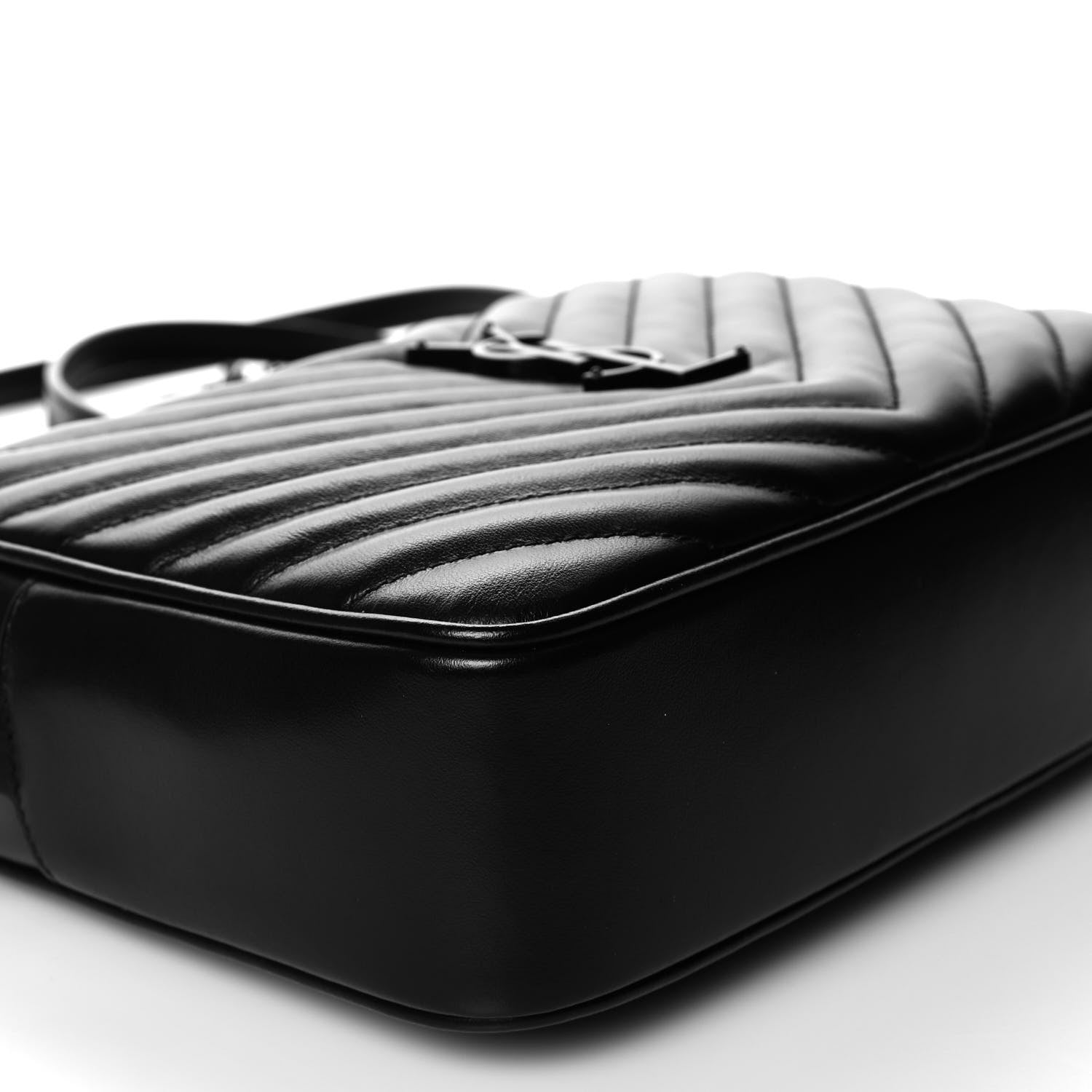 Saint Laurent Calfskin Matelasse Monogram Lou Camera Bag Black 9 of 10