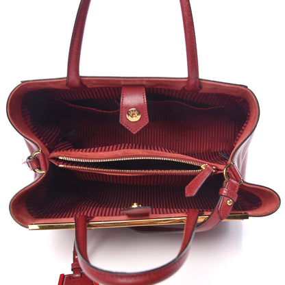 Fendi Vitello Elite Regular 2Jours Tote Rosso Scuro Ciliegia 5 of 18