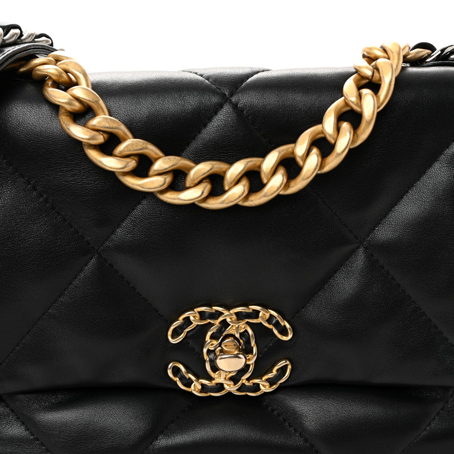 Chanel Lambskin Quilted Medium Chanel 19 Flap Black 8 of 11