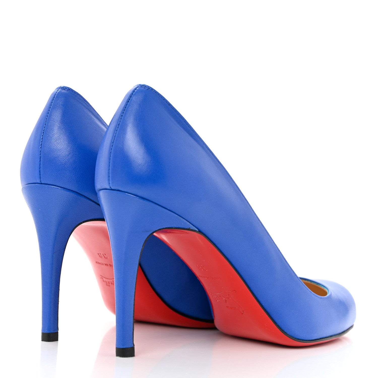 Christian Louboutin Shiny Nappa Simple 85 Pumps 38 Blue 4 of 8