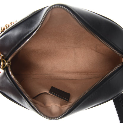 Gucci Calfskin Matelasse Small GG Marmont Chain Shoulder Bag Black 5 of 7