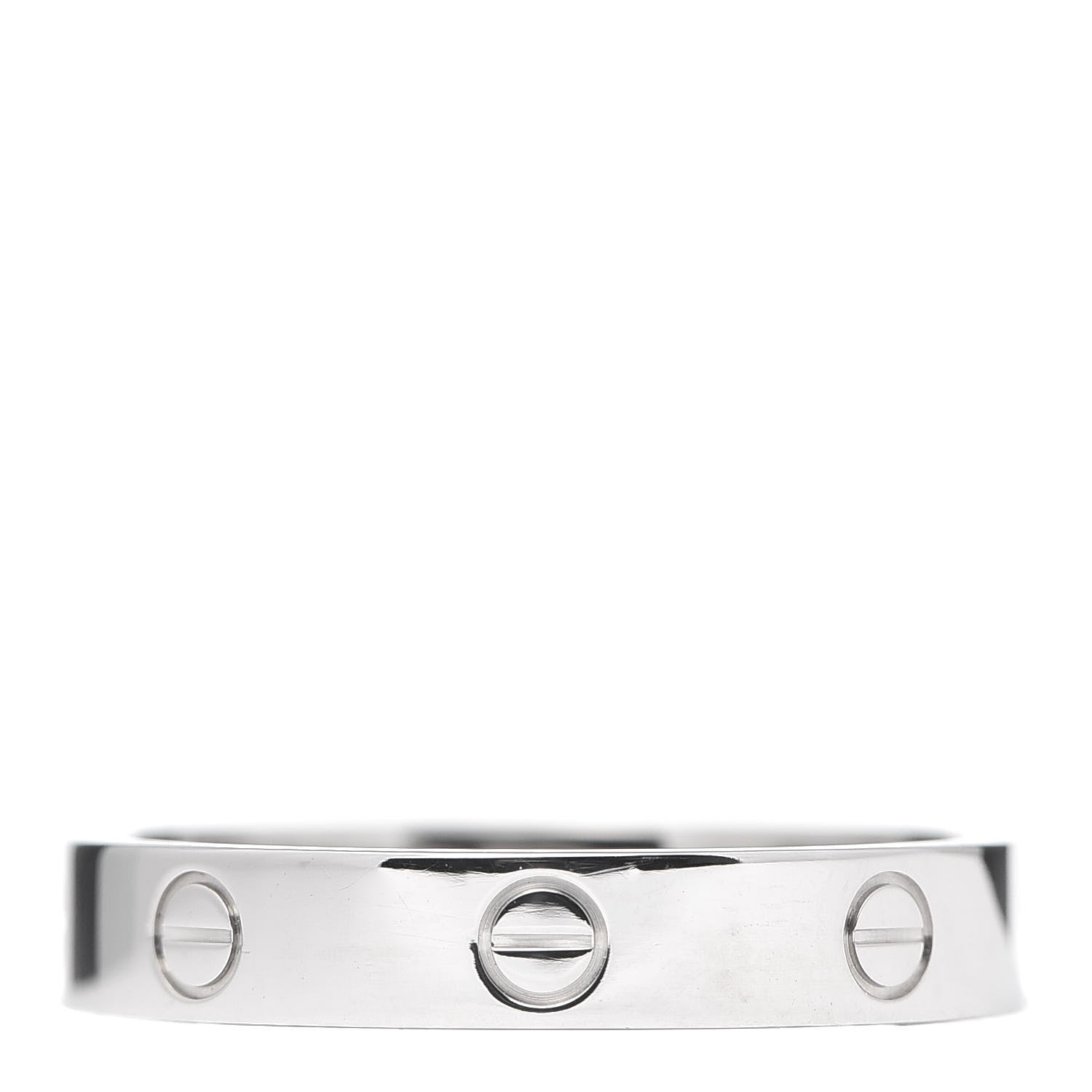 Cartier 18K White Gold 4mm LOVE Wedding Band Ring 62 10 3 of 4