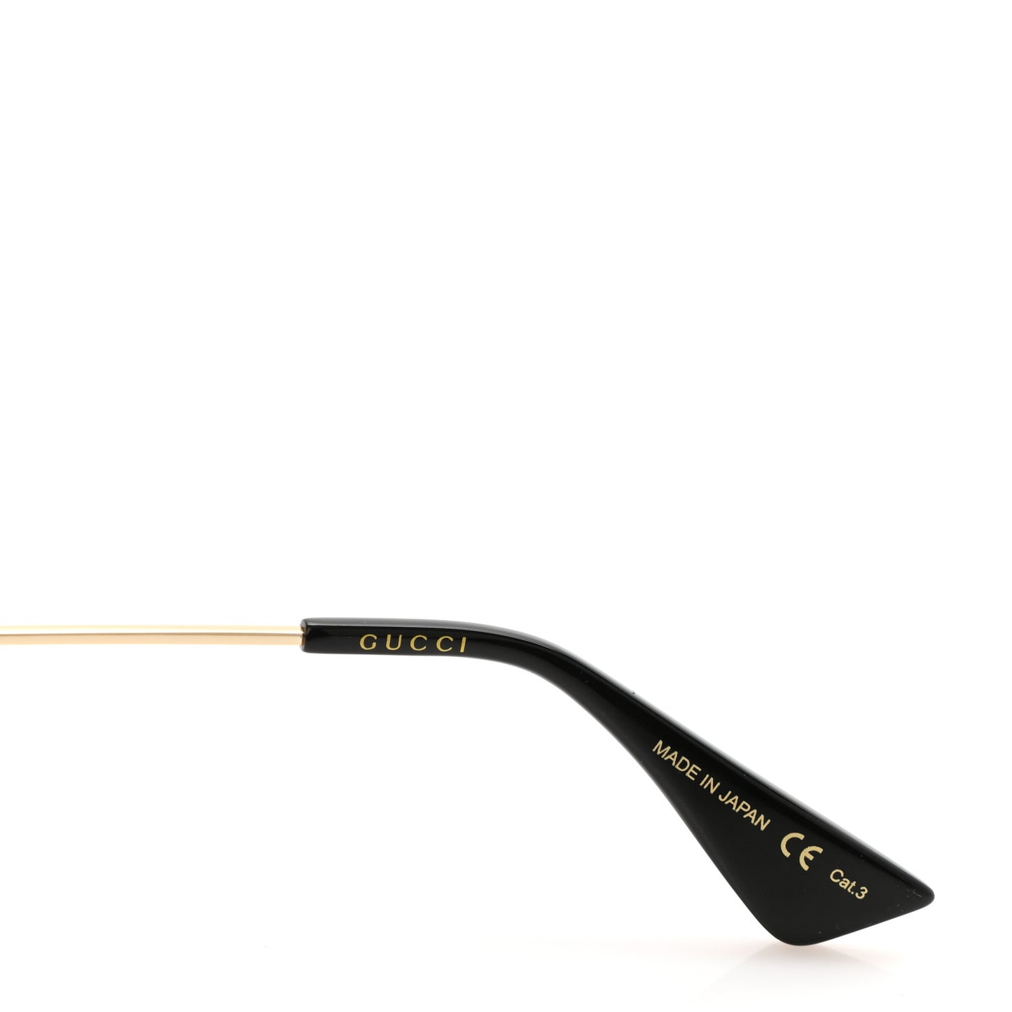 Metal Rectangular Frame Sunglasses GG0414S Gold Multicolor