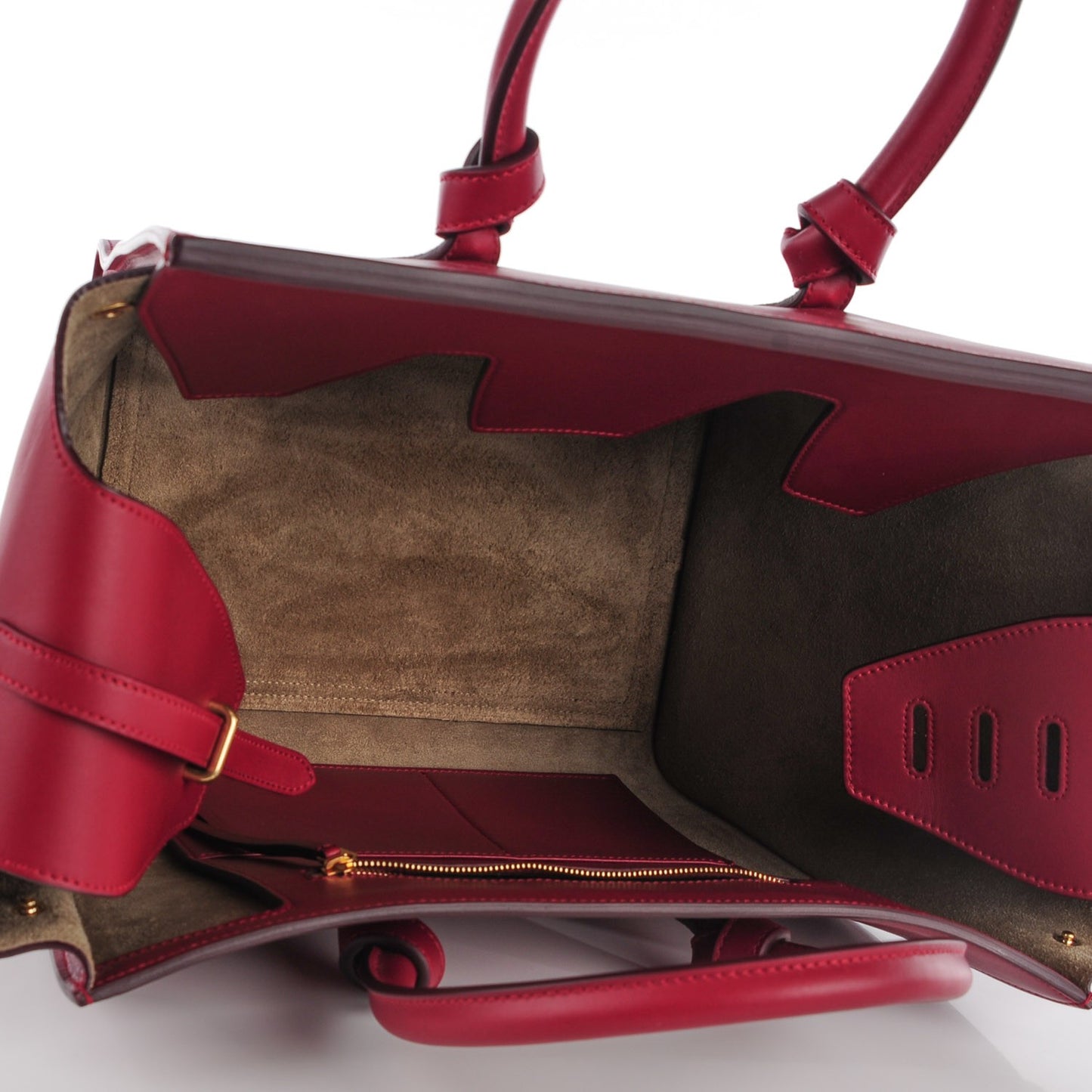 Smooth Calfskin Small Tie Knot Tote Red