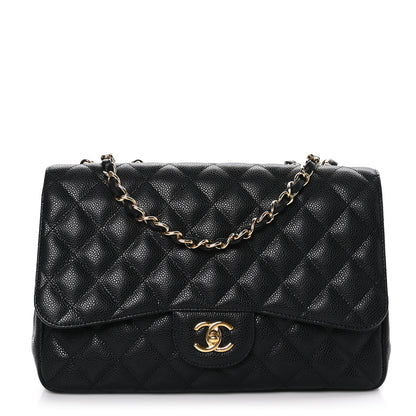 Chanel Caviar Quilted Jumbo Single Flap Black 1 of 9