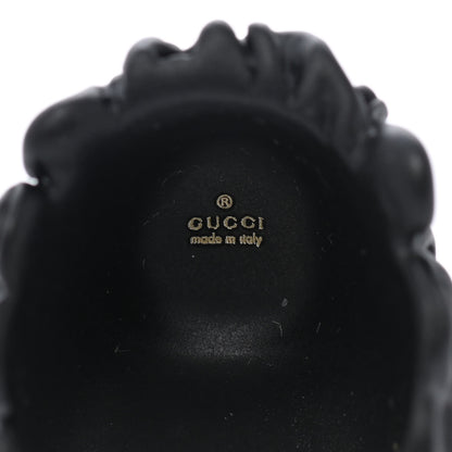 Gucci Glass Pearl Lion Head Ring 8 Black Pink 4 of 6