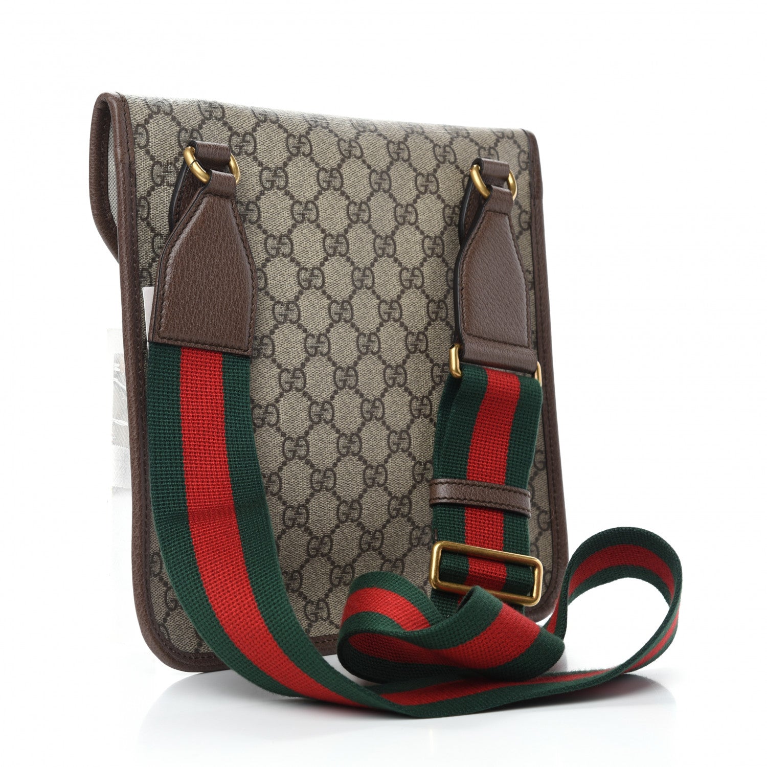 Gucci GG Supreme Monogram Web Medium Neo Vintage Flap Messenger Bag Beige New Acero 3 of 10