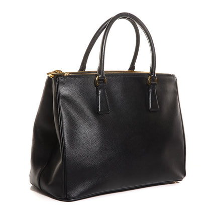 Prada Saffiano Lux Medium Double Zip Tote Nero Black 3 of 10