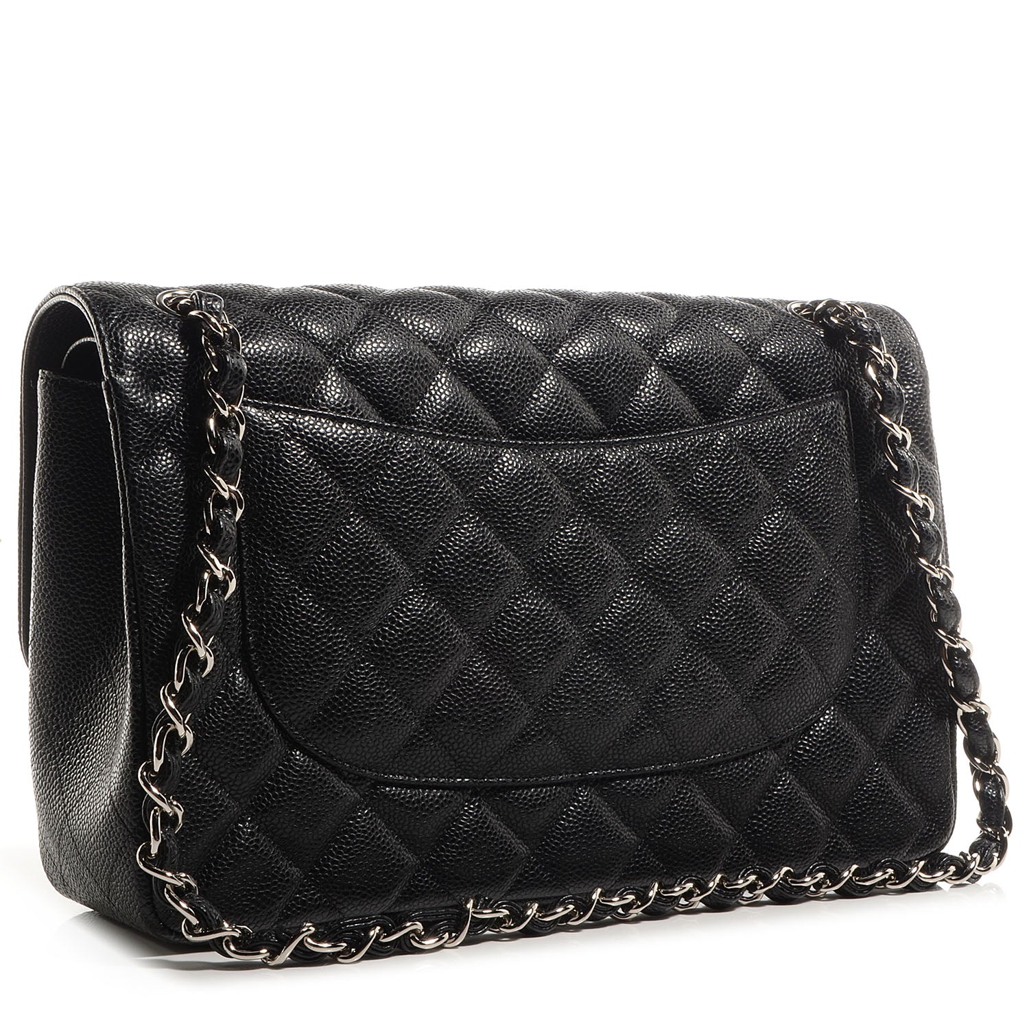 Chanel Caviar Quilted Jumbo Double Flap Black 3 of 9