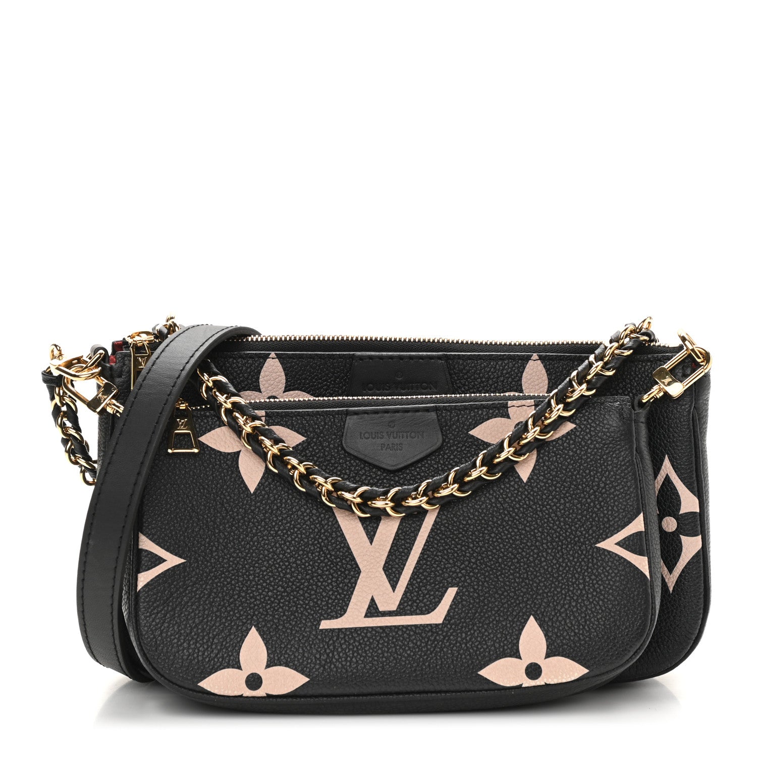 Louis Vuitton Empreinte Monogram Giant Multi Pochette Accessories Black Beige 1 of 13