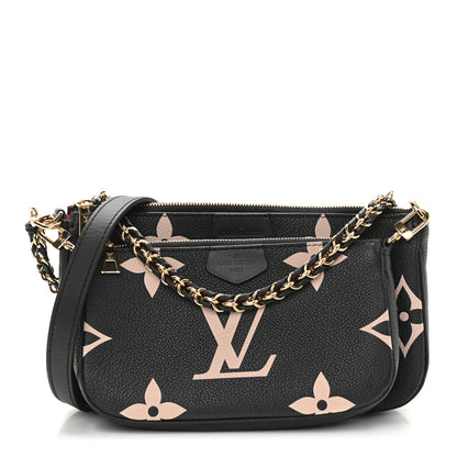 Louis Vuitton Empreinte Monogram Giant Multi Pochette Accessories Black Beige 1 of 13