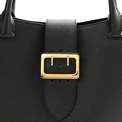 Burberry Soft Grain Calfskin Medium Buckle Tote Black 9 of 11
