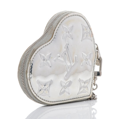 Louis Vuitton Monogram Miroir Heart Coin Purse Silver 11 of 16
