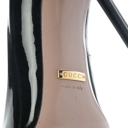 Gucci Vernice Crystal Beverly Pumps 34 Black 8 of 14