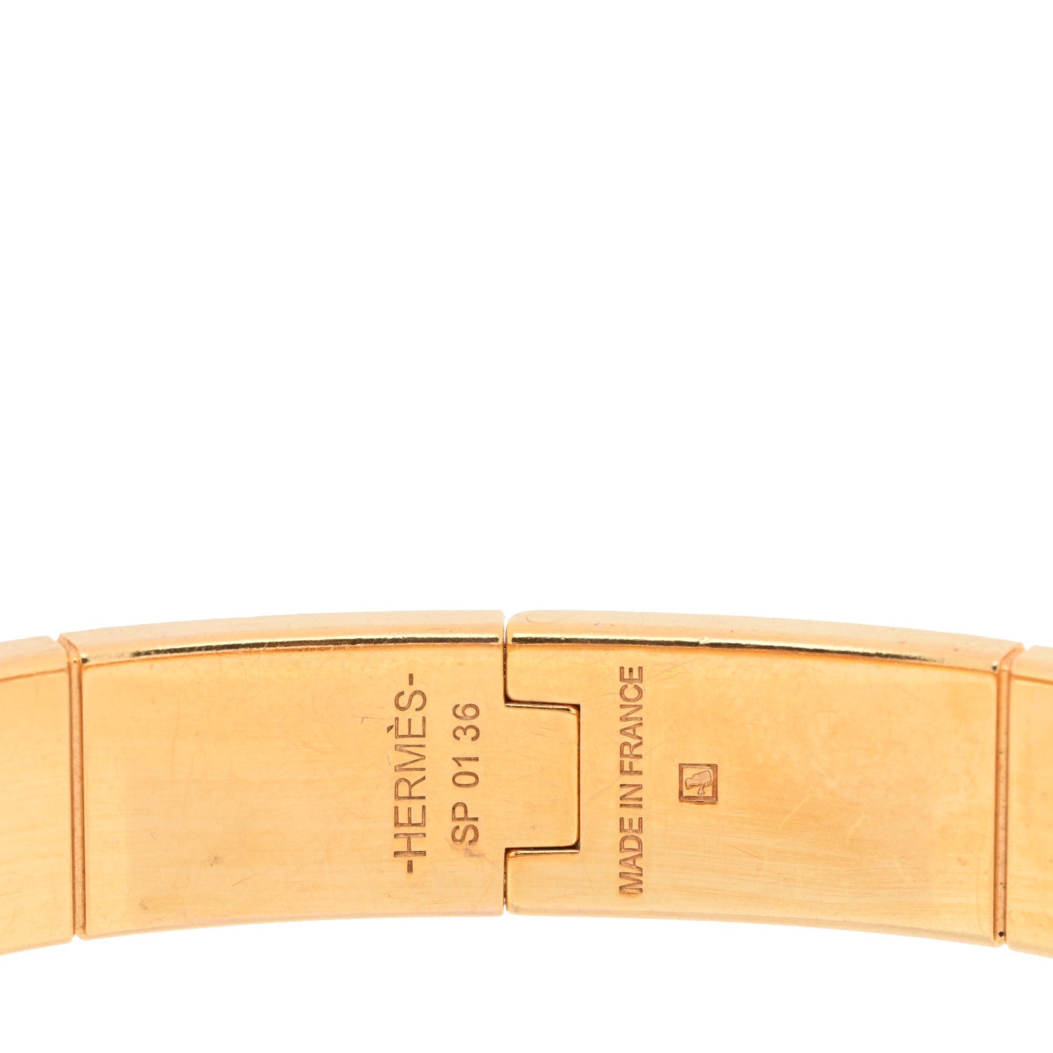 Hermes Enamel Printed Narrow Cachemire Fleuri Hinged Bracelet S Romantique 3 of 3