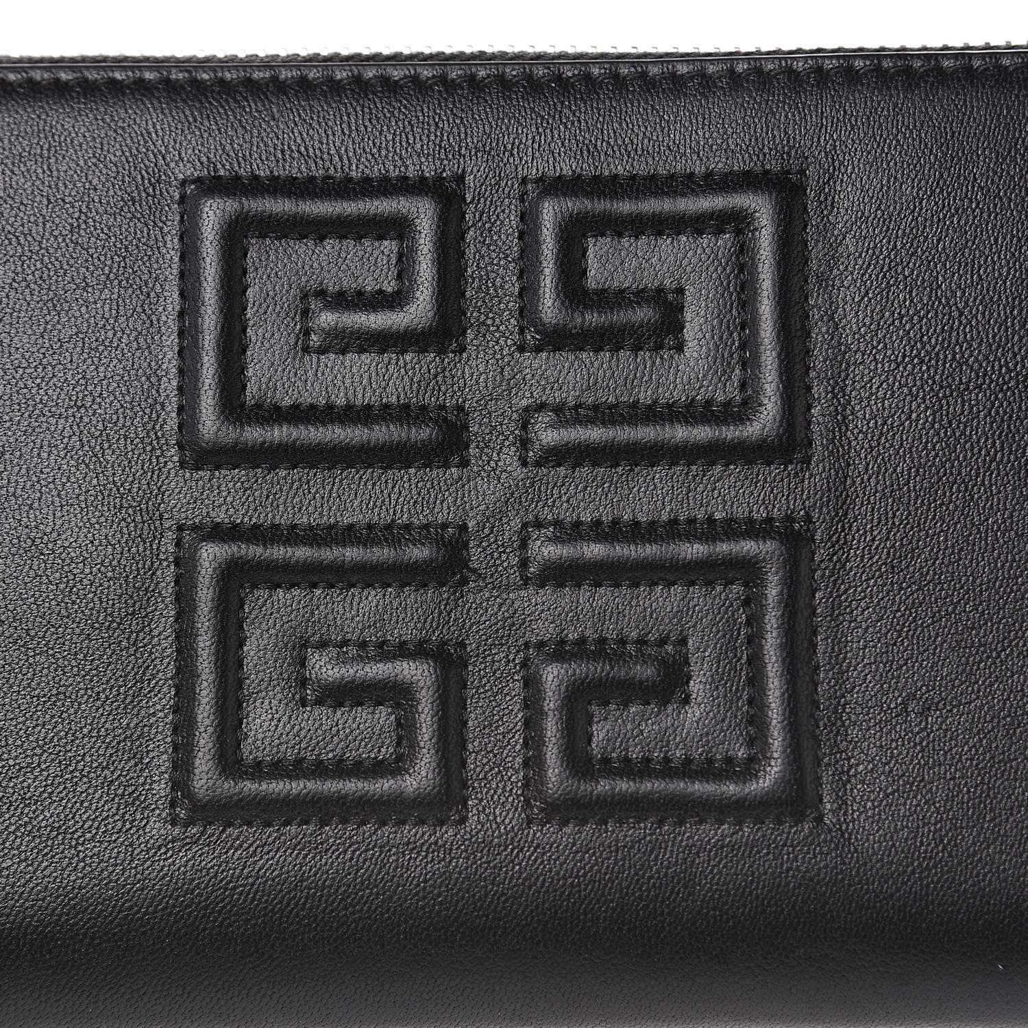 Givenchy Lambskin Logo Zip Around Wallet Black 7 of 8