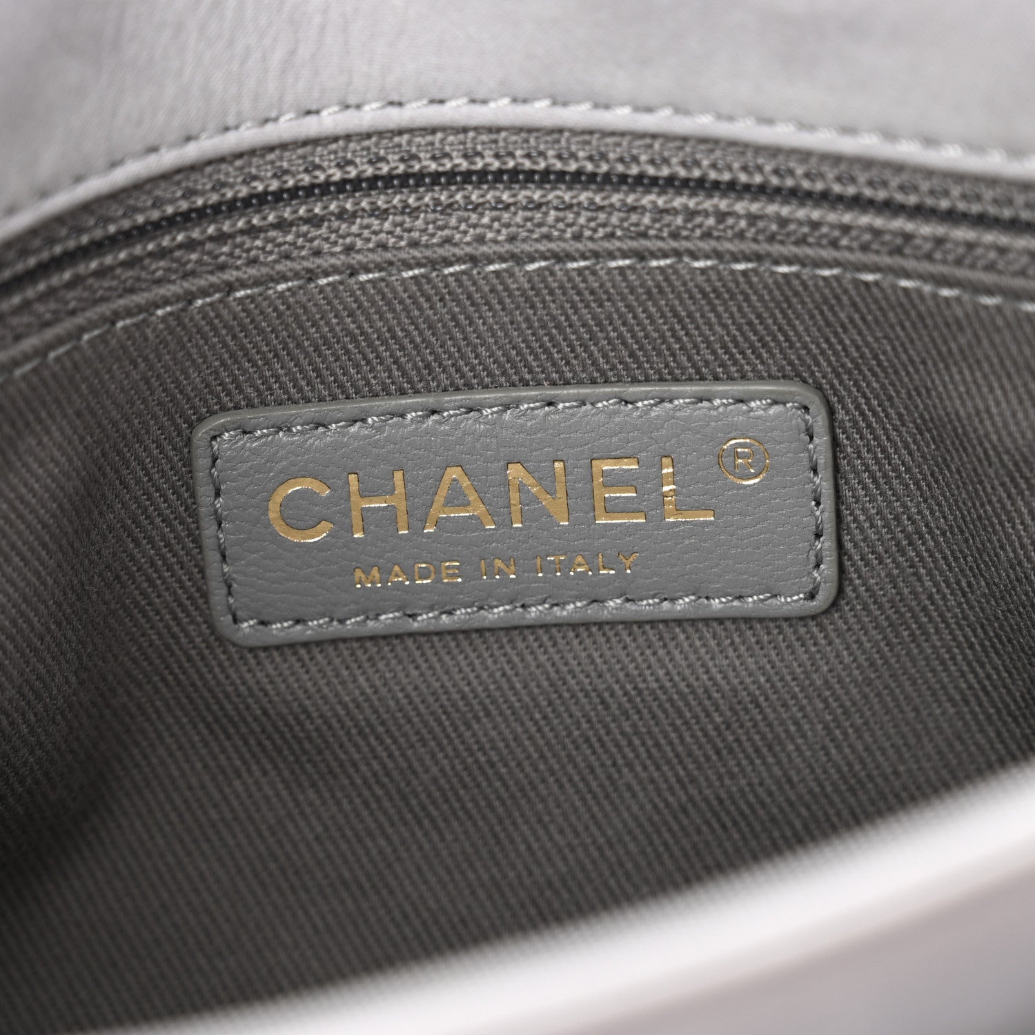 Chanel Iridescent Calfskin Triple Stitched Flap Grey 6 of 14