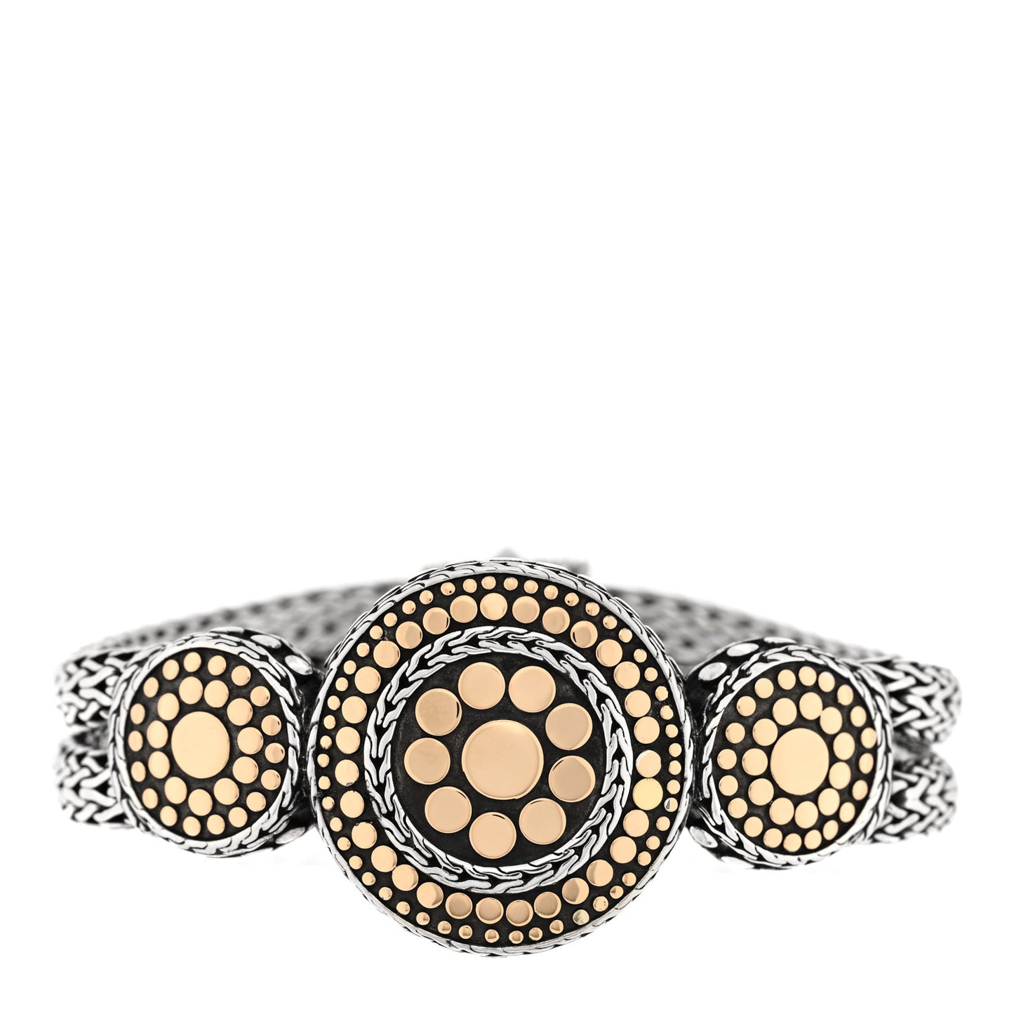 Sterling Silver 18K Yellow Gold Nuansa Dot Station Bracelet