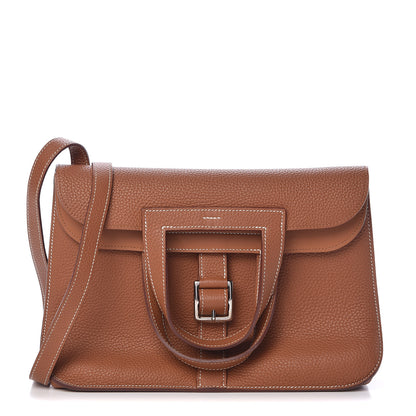 Hermes Taurillon Clemence Halzan 31 Gold 1 of 10
