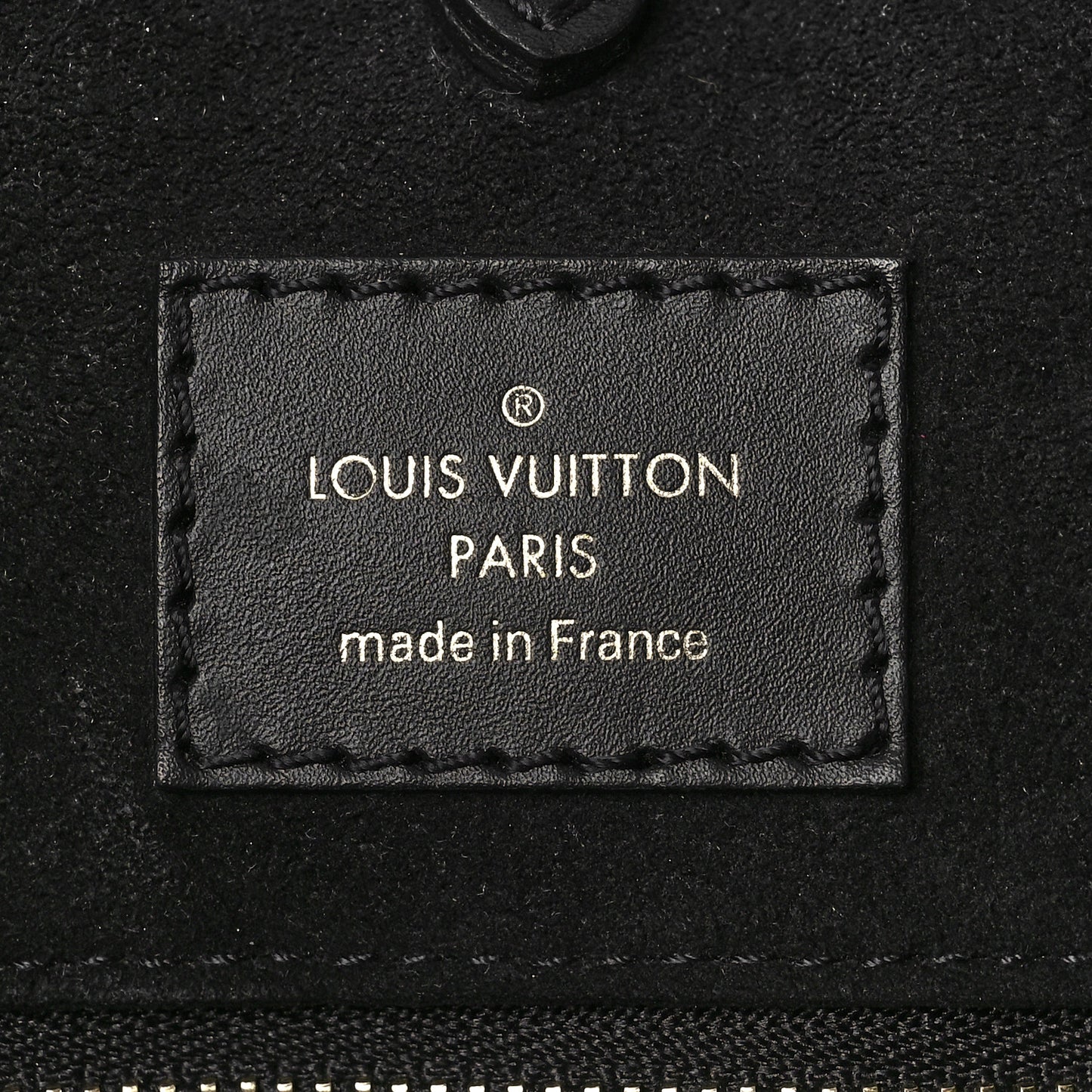 Calfskin Monogram Fold Tote MM Black Wine Cream