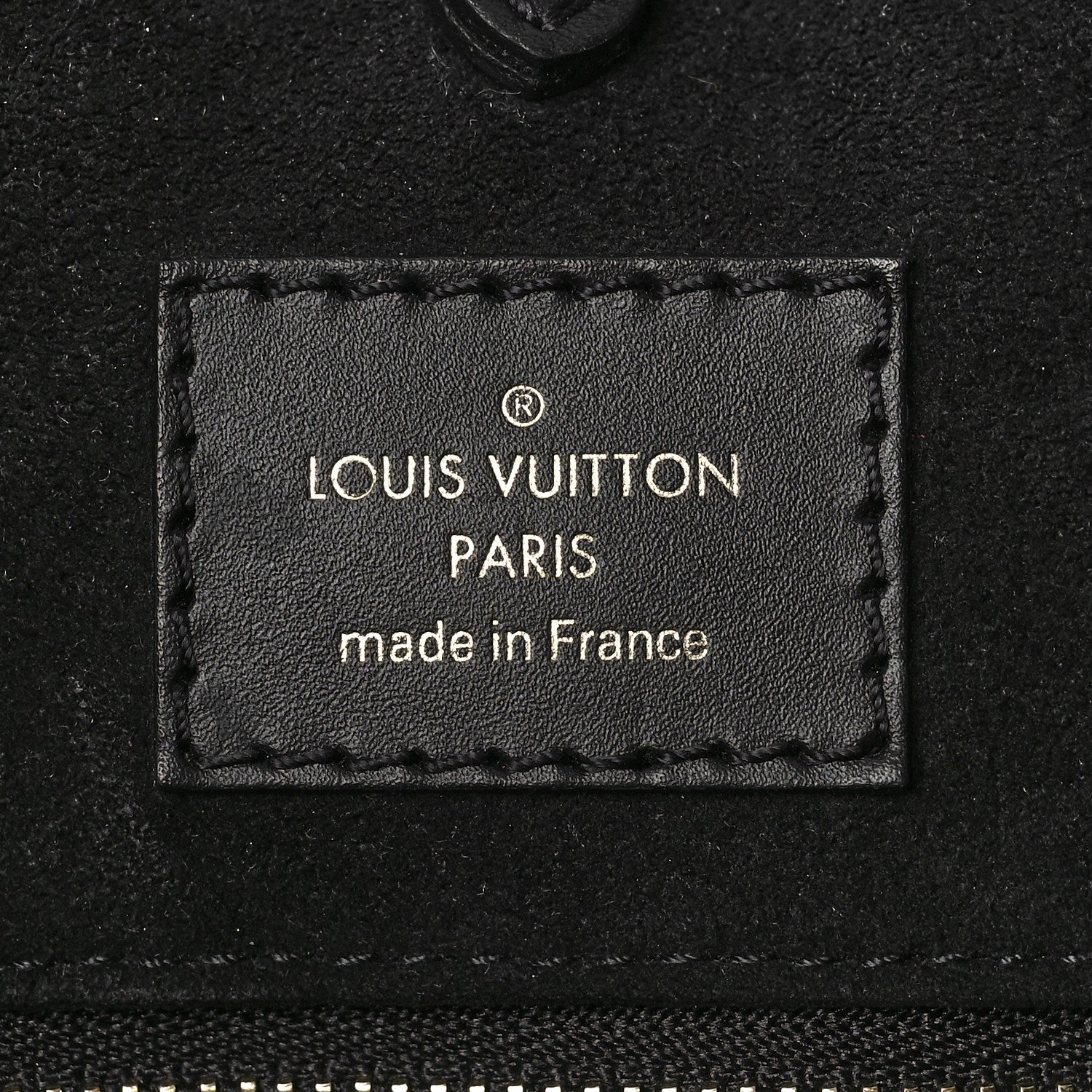 Louis Vuitton Calfskin Monogram Fold Tote MM Black Wine Cream 6 of 8