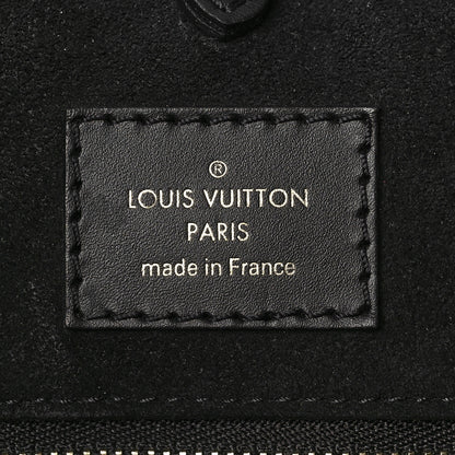 Louis Vuitton Calfskin Monogram Fold Tote MM Black Wine Cream 6 of 8