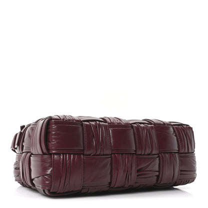 Bottega Veneta Paper Calfskin Intreccio Plisse Cassette Camera Bag Barolo 4 of 9