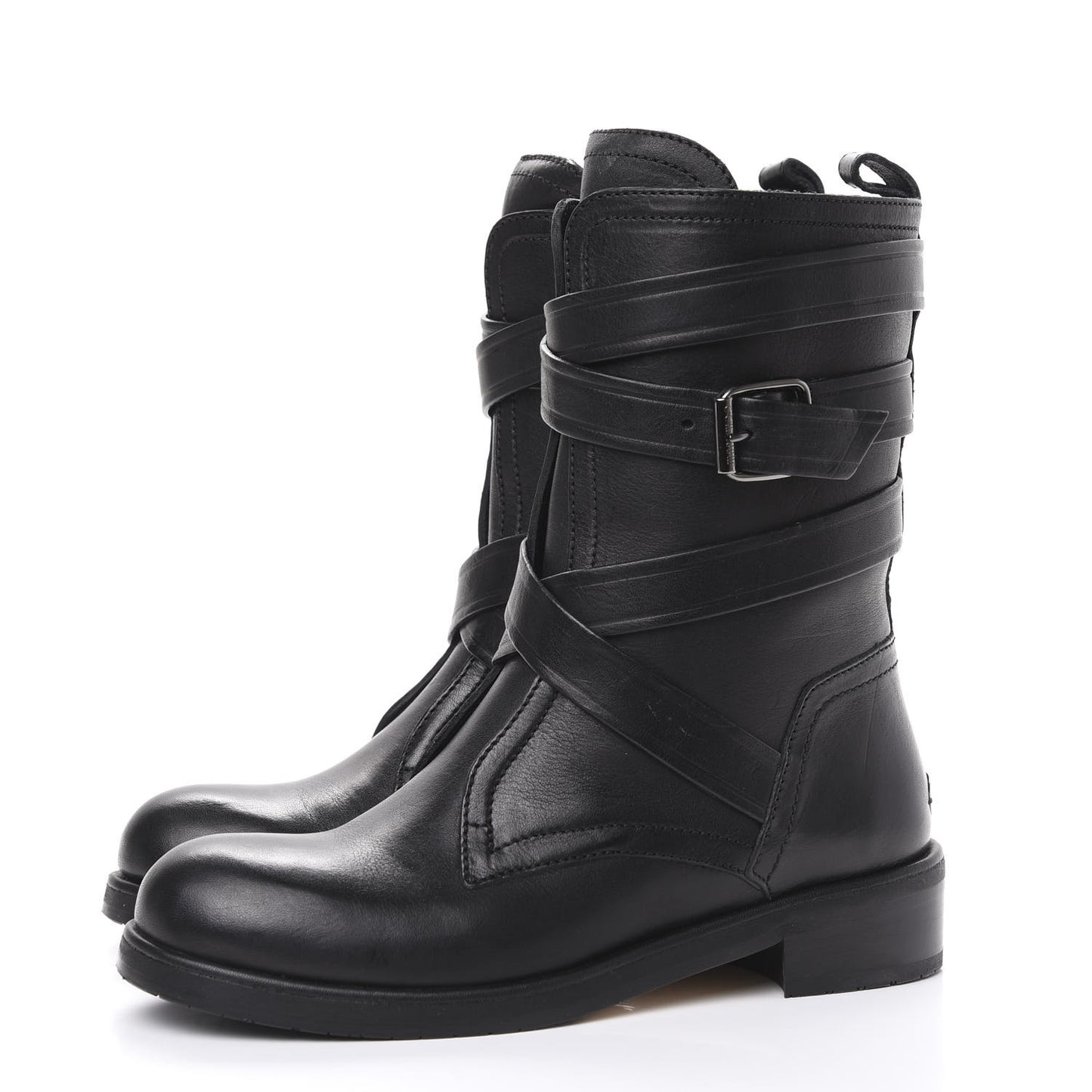 Grainy Calfskin Dalston Boots 35.5 Black