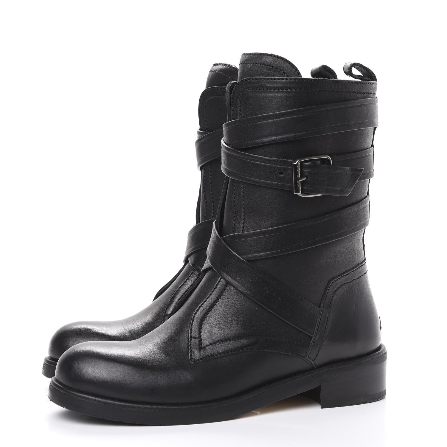 Jimmy Choo Grainy Calfskin Dalston Boots 35.5 Black 3 of 10