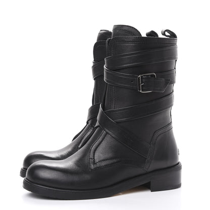 Jimmy Choo Grainy Calfskin Dalston Boots 35.5 Black 3 of 10