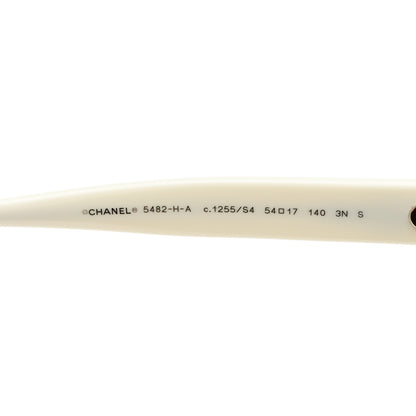 Chanel Acetate Polarized Pearl CC Square Sunglasses 5482-H-A White White 5 of 8