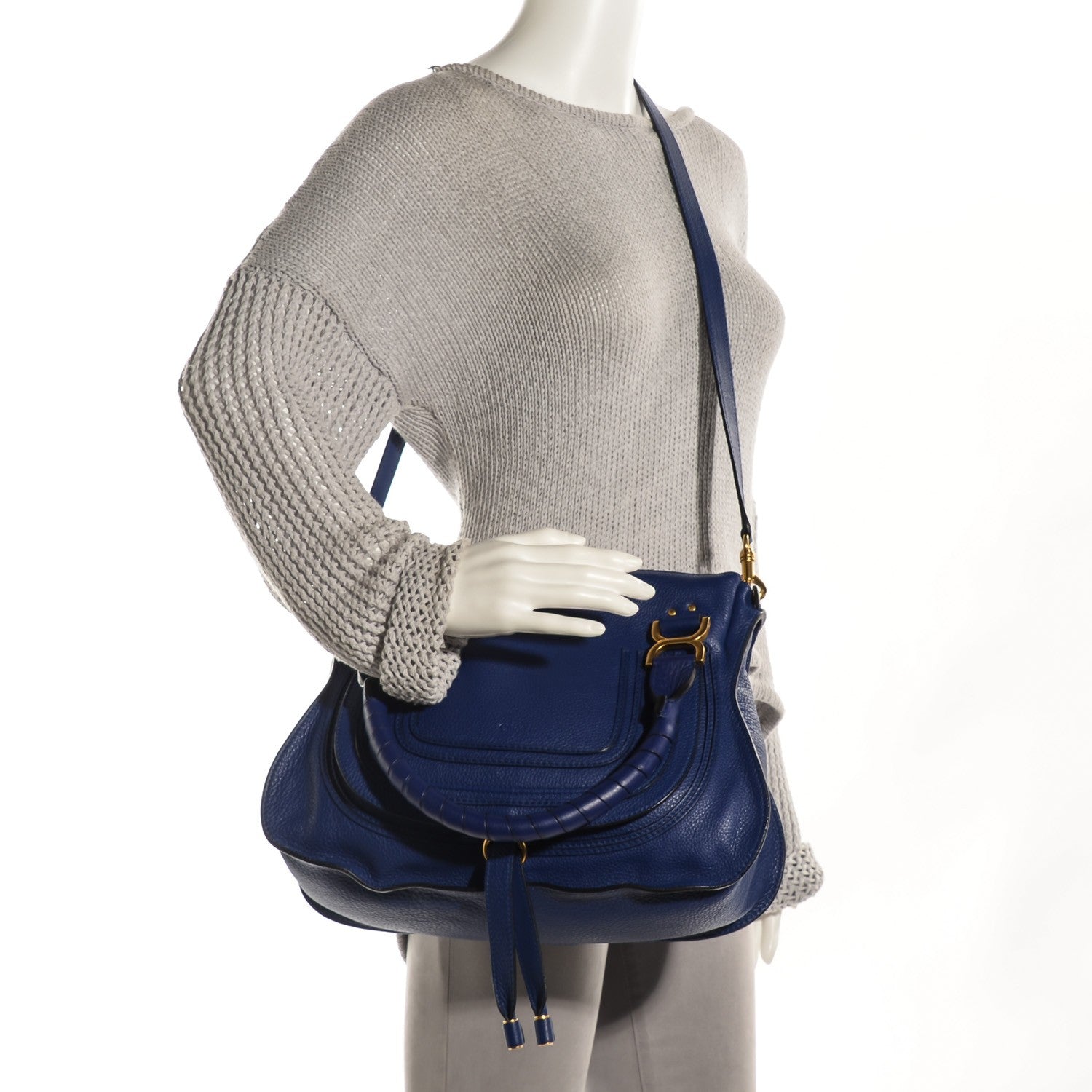 Chloe Calfskin Small Marcie Satchel Sea Water 3 of 10
