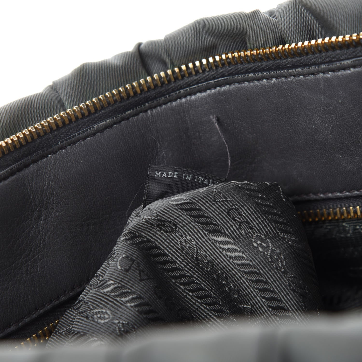 Prada Tessuto Nylon Gaufre Shopping Satchel Fumo 11 of 13
