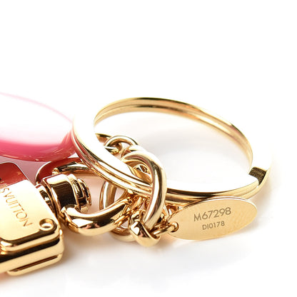 Louis Vuitton Resin Wood Vivienne Bag Charm Pink 4 of 5