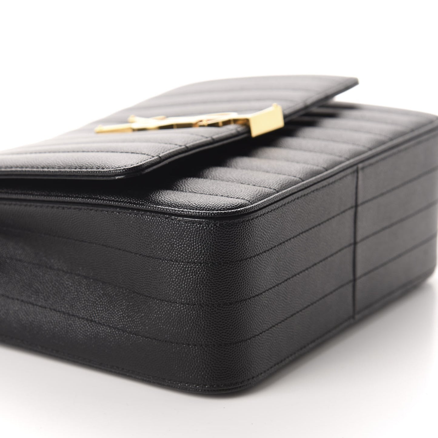 Grain De Poudre Matelasse Monogram Large Vicky Chain Bag Black