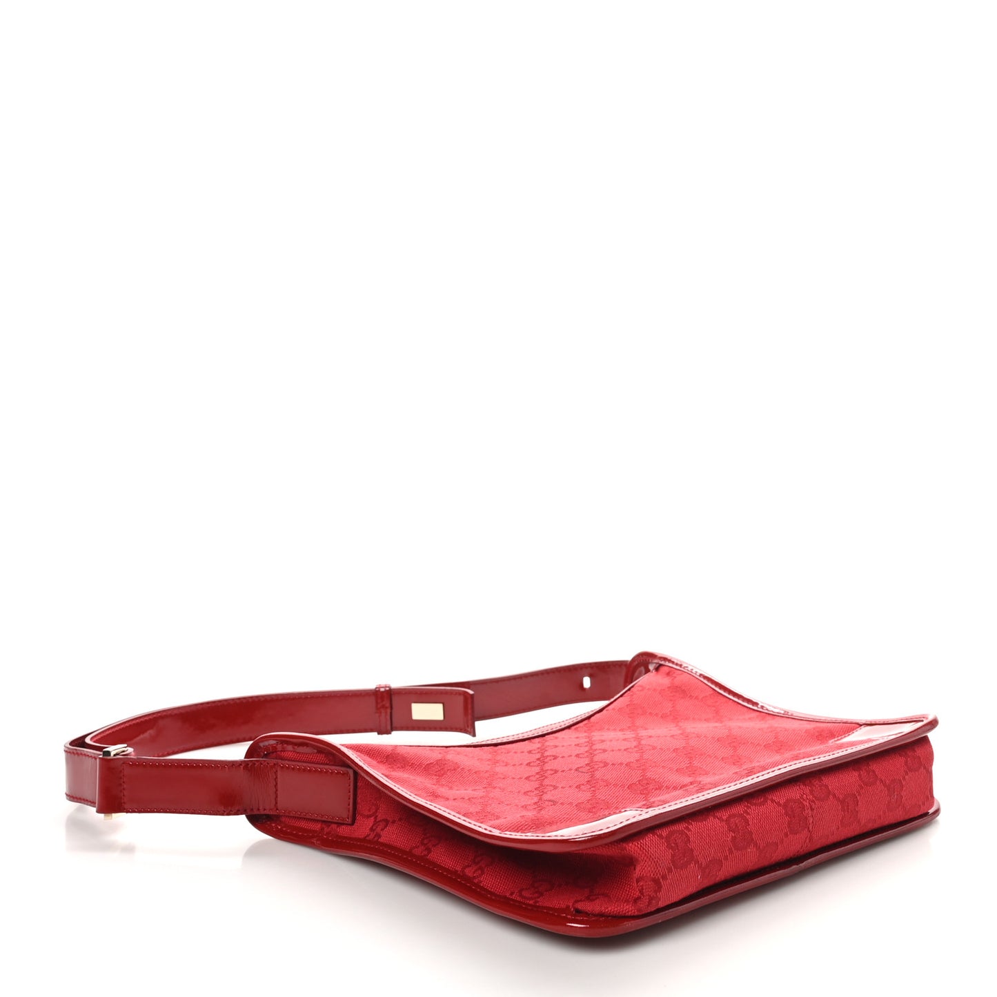 Patent Monogram Shoulder Bag Red