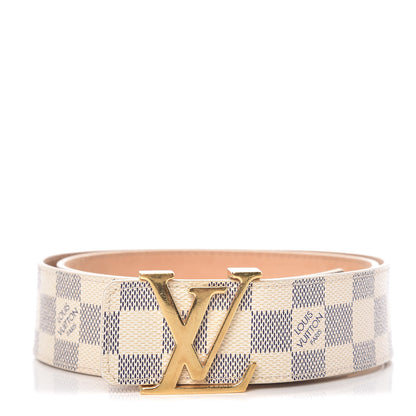Louis Vuitton Damier Azur LV Initiales Belt 80 32 1 of 7