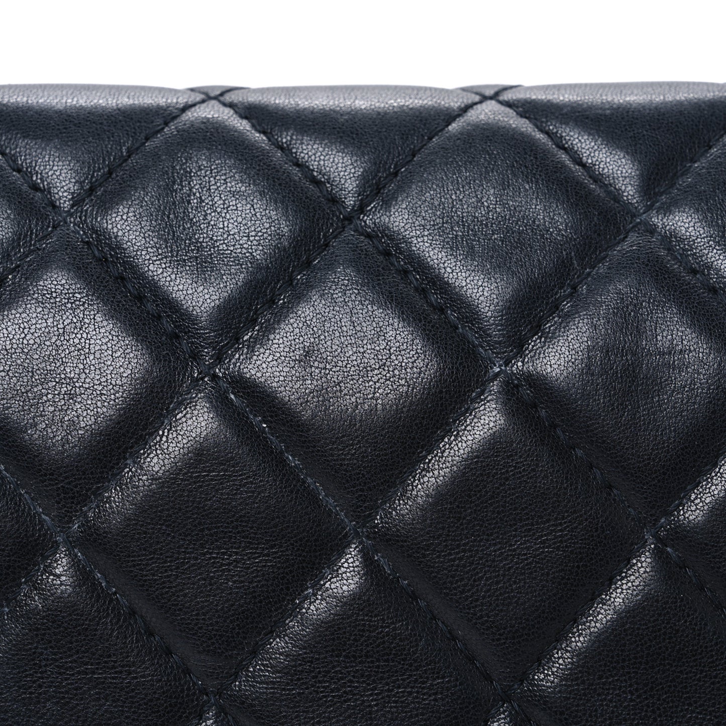 Lambskin Quilted Messenger Bag Dark Navy