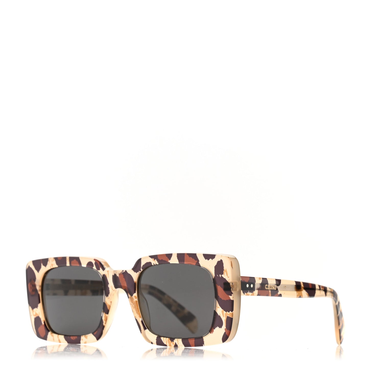 Acetate Rectangular Sunglasses CL402131 Brown Multicolor
