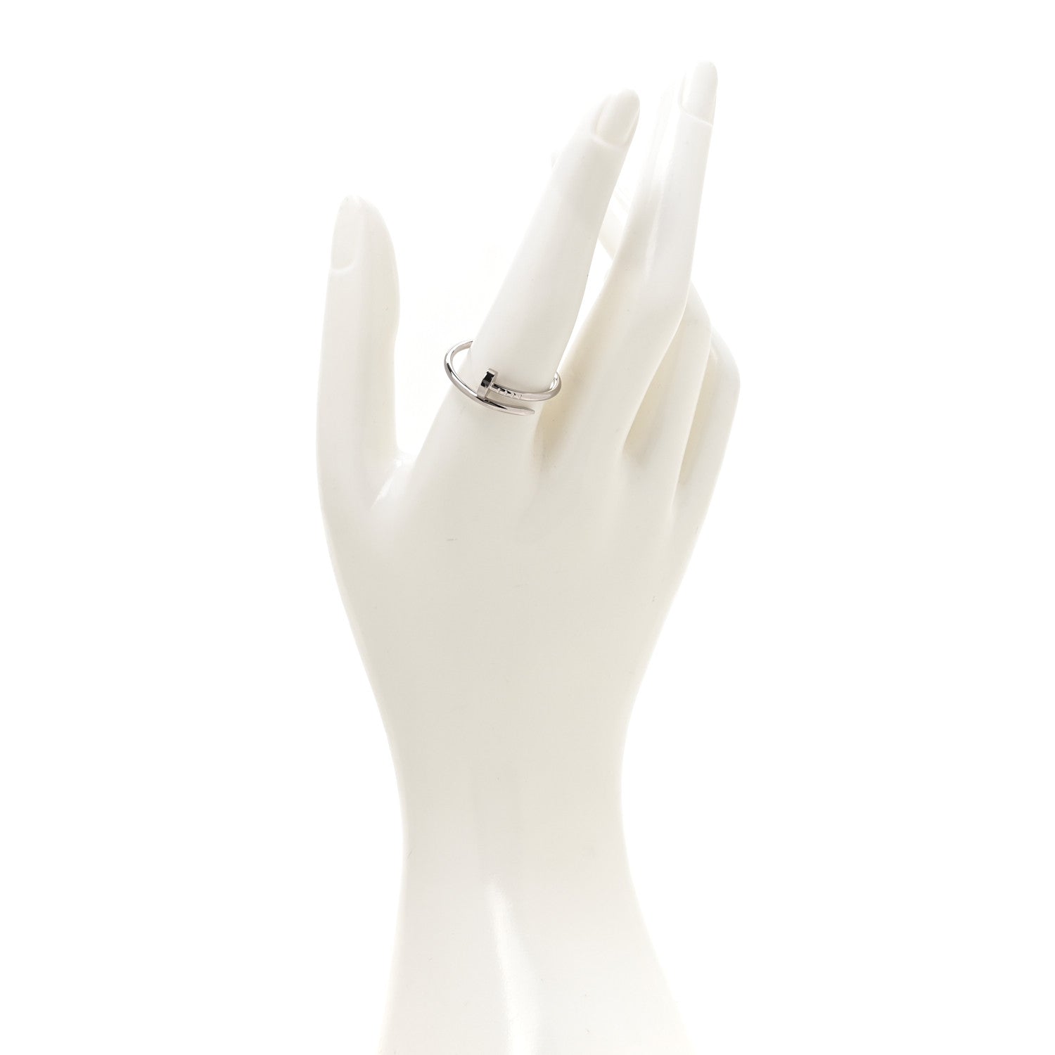 Cartier 18K White Gold Small Juste Un Clou Ring 62 10 2 of 5