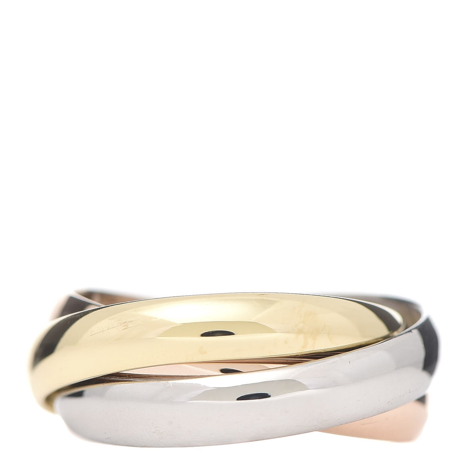 Cartier 18K Pink Yellow White Gold Classic Trinity Ring 50 5.25 3 of 5