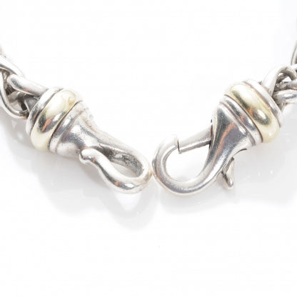 David Yurman Sterling Silver and 14k Braided Hook Bracelet 4 of 5