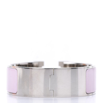 Hermes Enamel Wide Clic Clac H Bracelet PM Rose Dragee 3 of 5