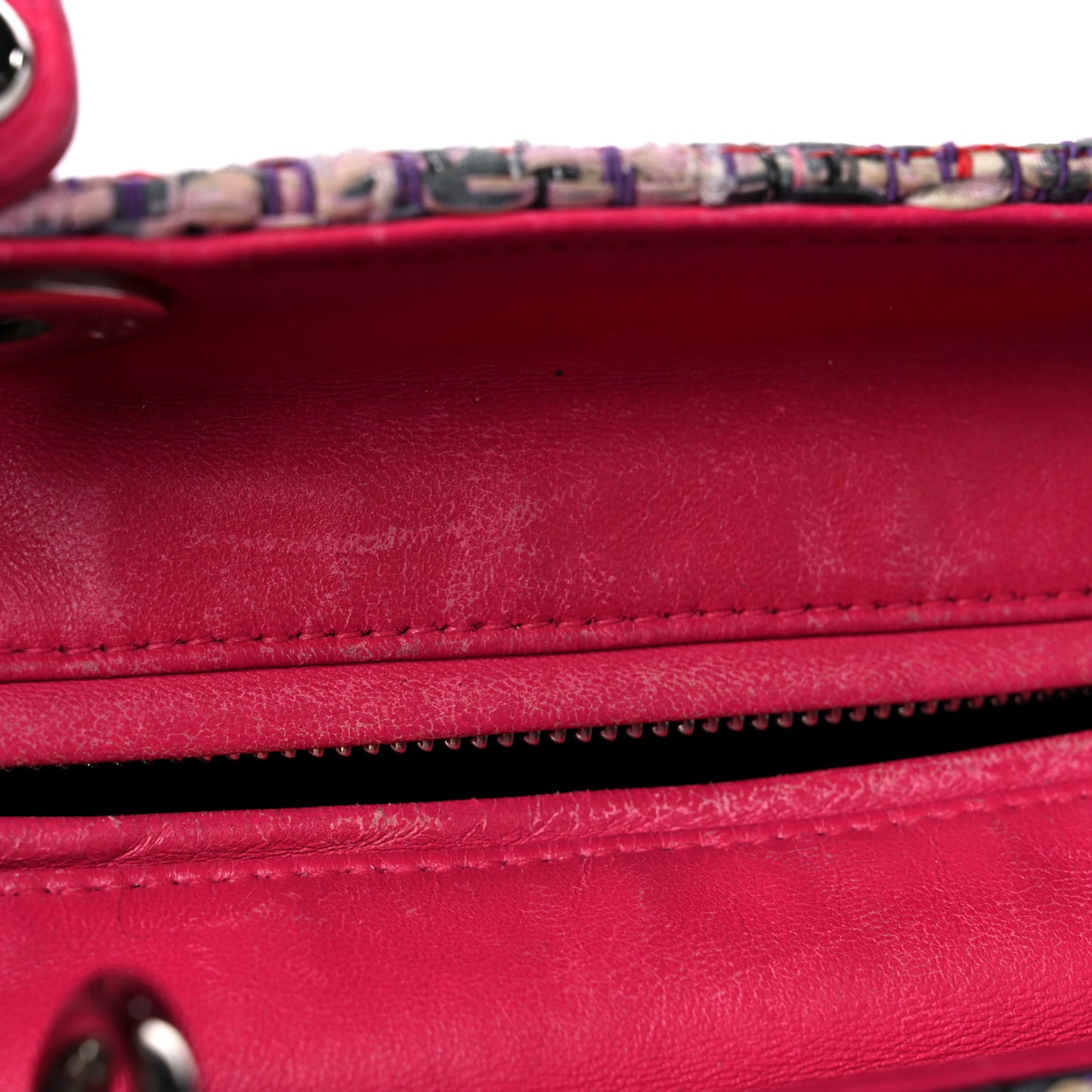 Tweed Medium Lady Dior Pink Multicolor