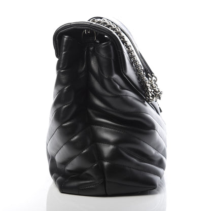 Saint Laurent Calfskin Y Quilted Monogram Large Loulou Chain Satchel Black 13 of 13